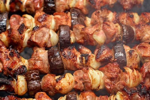 a grill vegetables fruit cook
