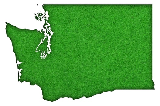 Map of Washington on green felt