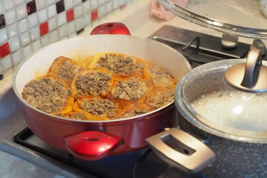 Meat meal prepared for iftar in Ramadan, Ramadan and cooking