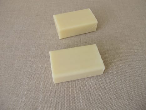 A soap bar made from natural vegetable oils