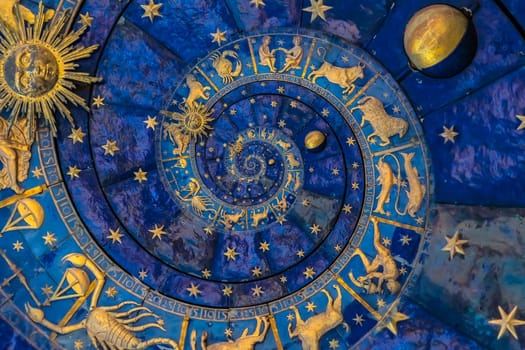 Droste effect background. Abstract design for concepts related to astrology and fantasy.