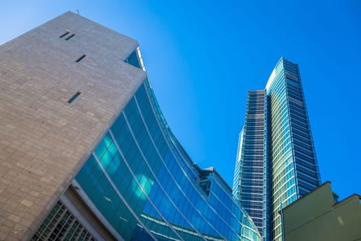 MILAN, ITALY - CIRCA SEPTEMBER 2020: located in Milan downtown, the Lombardia (Lombardy) Region is one of the most famous modern skyscraper in Italy