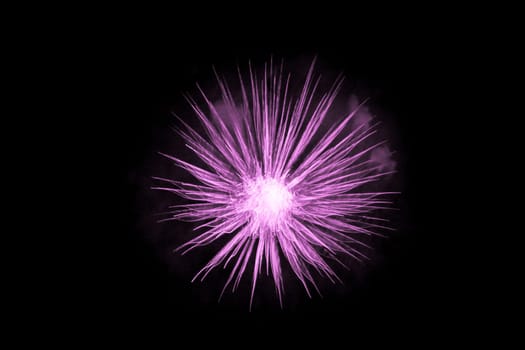 Scientific artificial scene in microcosm or macrocosm show e.g. dangerous virus or explosion birth of star in cosmos. Dark background.