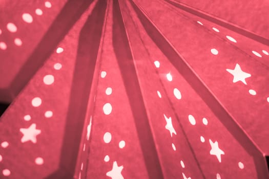 Shiny star mood lamp background is merry advent decoration. Traditional symbol of the best miracle time of the year. Part of series.