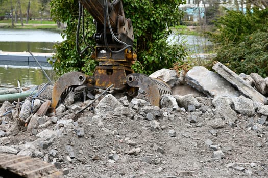 Dredging by the lake