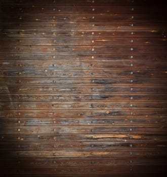 The old ancient wooden texture in Spain. Selective focus
