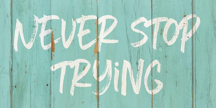 Motivational quote - Never stop trying