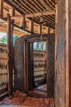 very old ancient UNESCO Ura Kidane Mehret Church, monastery from 14th century. Zeghe Peninsula in Lake Tana. near bahir Dar, Ethiopia