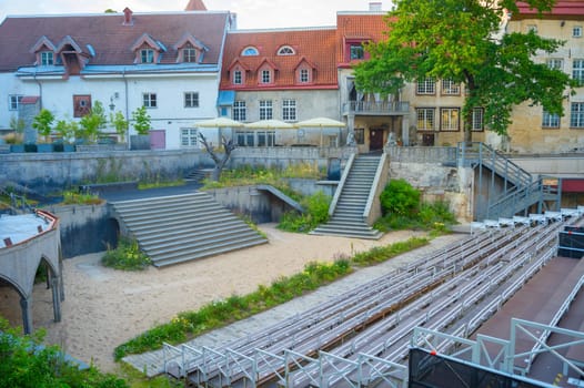 Open stage of the city theater in old town of Tallinn, Estonia