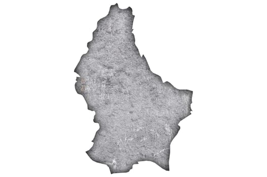 Map of Luxembourg on weathered concrete