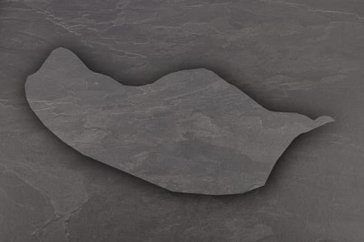 Map of Madeira on dark slate