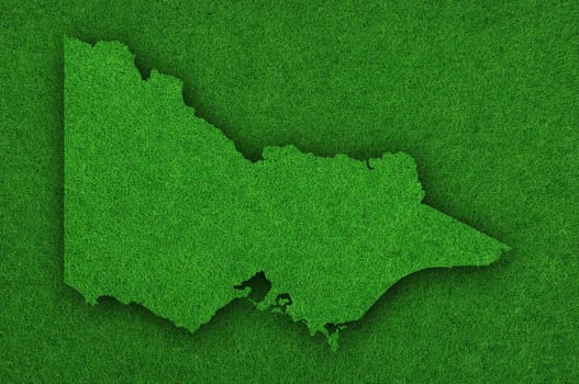 Map of Victoria on green felt