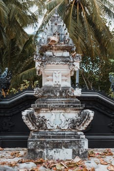sacrificial altar in Hindu Temple near village Kampung Toyapakeh in Nusa Penida island, Bali, Indonesia