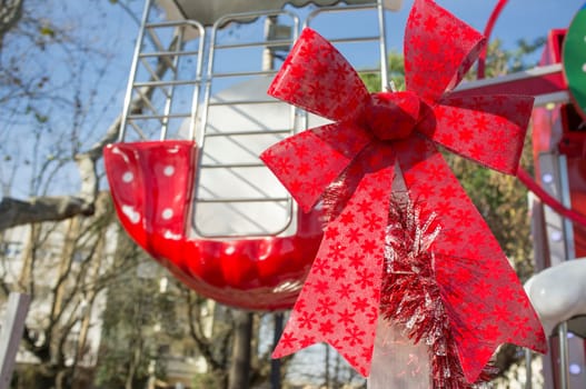 Little tiny Christmas ferris wheel. Selective focus