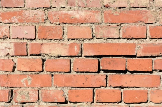Facade of an old brick house