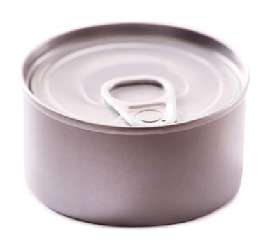 Metal can isolated on white background