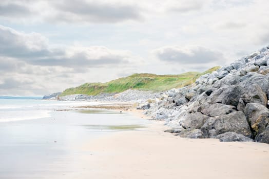 ballybunion beach beside the links golf course in county kerry ireland