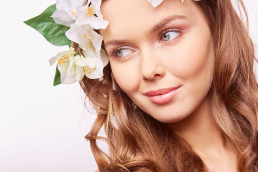 Beautiful girl with natural makeup