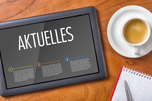 Tablet on a desk - News