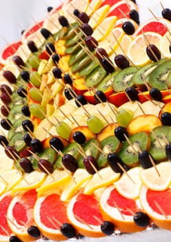 smorgasbord in heart shape of vegetables