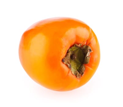 ripe persimmon isolated on white
