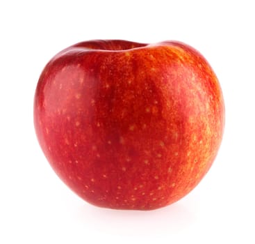 ripe red apple isolated on white