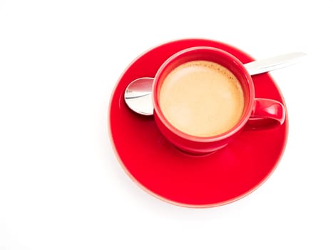 red cup with espresso