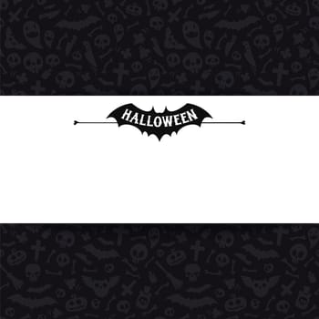 White Paper Sheet on Dark Halloween Background. Editable pattern in swatches. Clipping paths included in additional jpg format