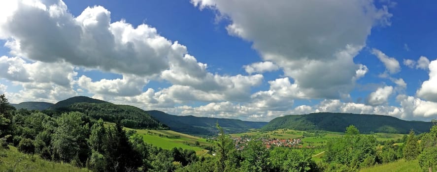 panoramic view to the Swabian Alb