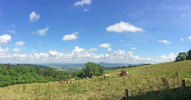 panoramic view to the Swabian hill Hohenstaufen