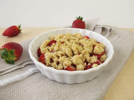 Strawberry crumble