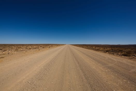 Dirt road out of Mata Mata gate to Kalahari desert