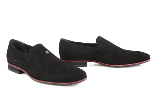 Black man shoes isolated on a white background