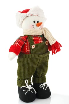 Christmas decoration snowman isolated on a white background