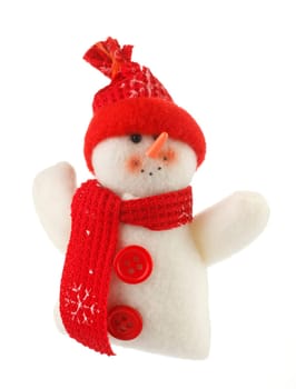 Christmas decoration snowman isolated on a white background