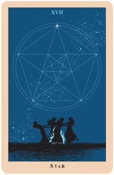 tarot fortune telling card illustration