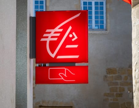 BAYONNE, FRANCE - CIRCA APRIL 2021: Caisse d'Epargne sign outside agency. Caisse d'Epargne is a French banking group.