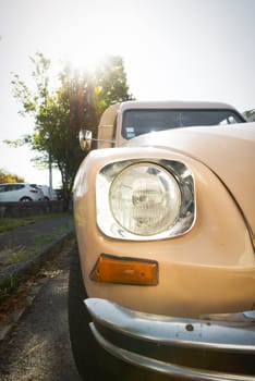 BAYONNE, FRANCE - CIRCA AUGUST 2020: A Citroen Acadiane parked in the street. It is a vintage small commercial vehicle.