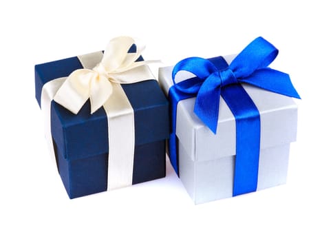 Two gift boxes on a white background