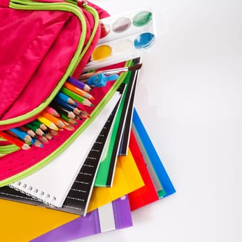 backpack with school supplies