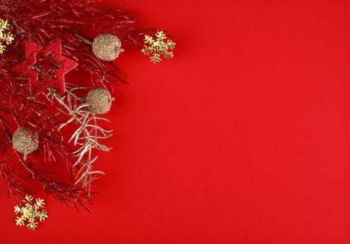 Christmas red background with space for text or image