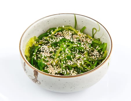 Seaweed salad with roasted sesame seeds