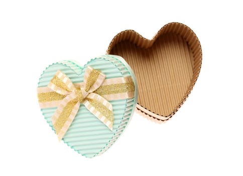 heart shaped empty cardboard box