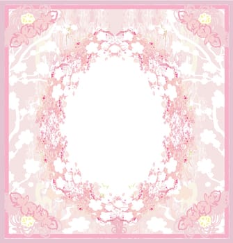 stylish wedding invitation card with vintage ornament frame