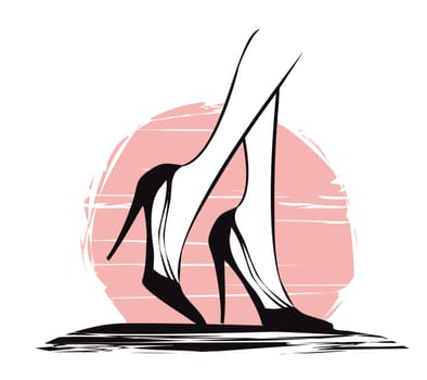 beautiful black high heels -  banner