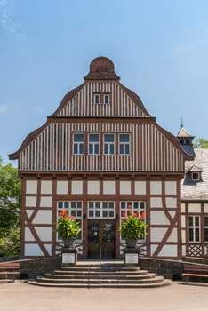 the library in the former inhalatorium by the architect Wilhelm Jost, Bad Nauheim, Germany