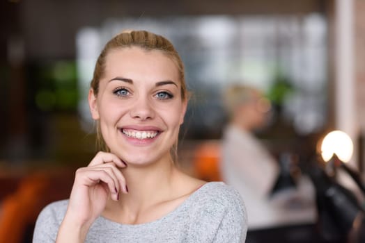 Portrait Of Successful Businesswoman Entrepreneur At Busy startup Office