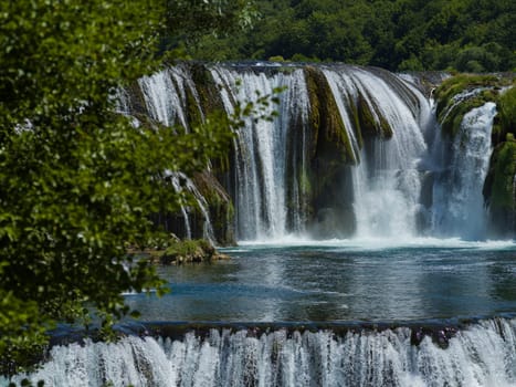 beautiful waterfal with clear wild drinking water strbacki buk in bosnia and herzegovina near city bihac