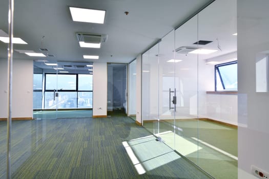 empty office interior of new corporate business modern startup