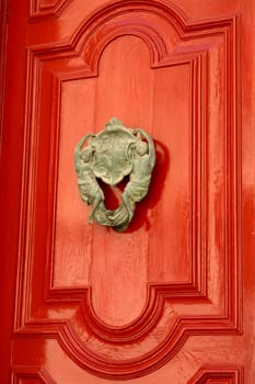 door knob on one of the doors at Mdina, Malta